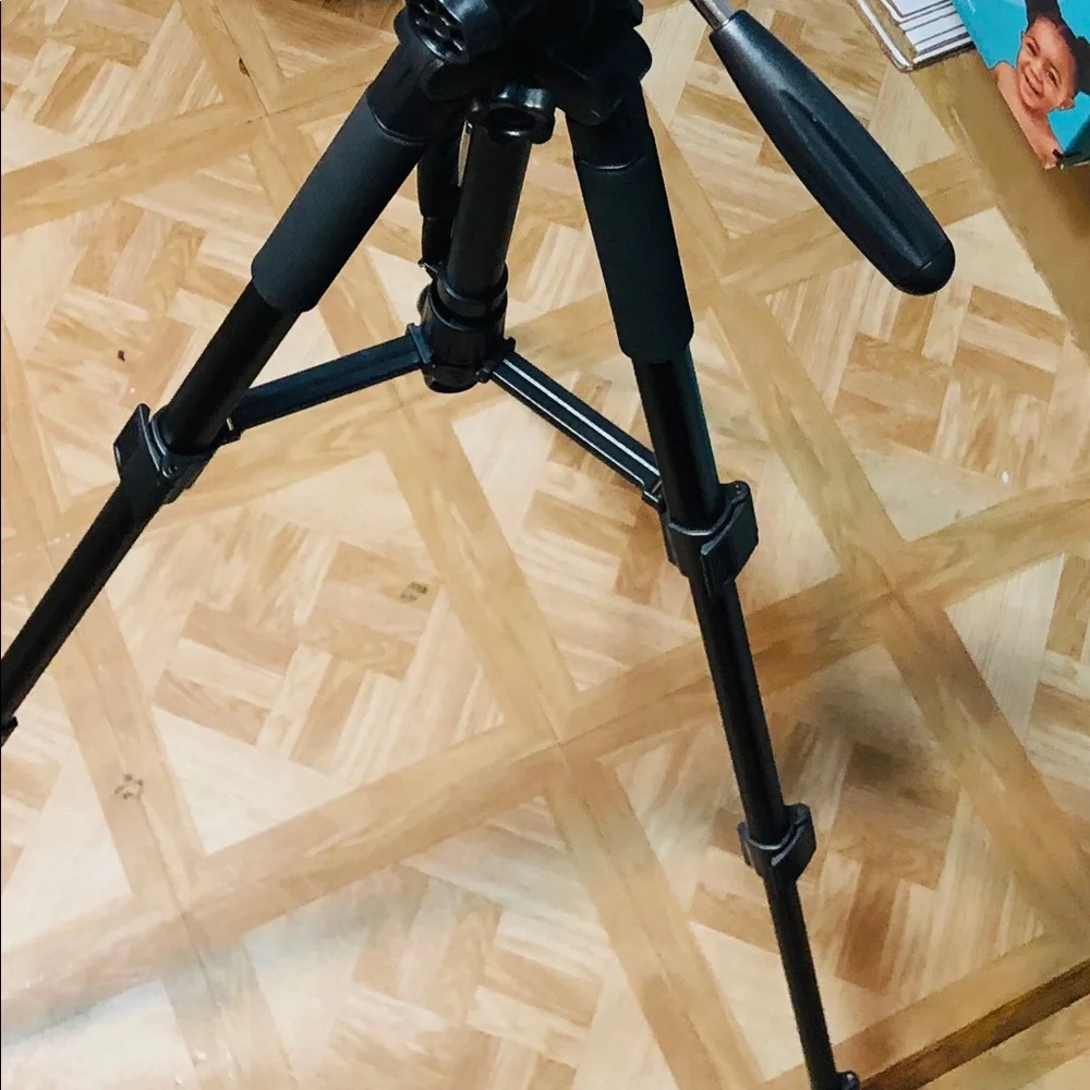Video Camera Tripod Stand Compatible with Nikon Canon, DSLR Cameras